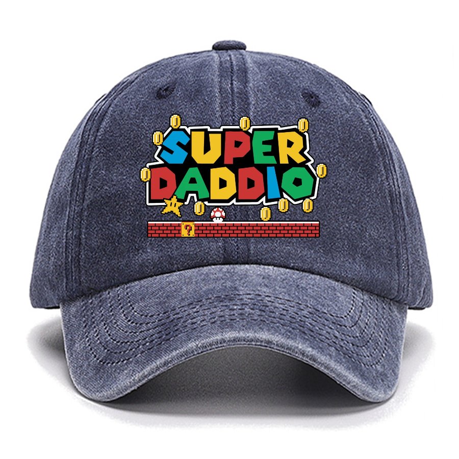Father's Day Gift Father's Day T Shirt SUPER DADDIO Gamer Dad Cotton Hat