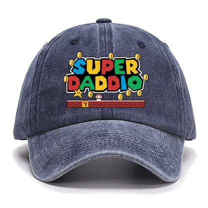 Father's Day Gift Father's Day T Shirt SUPER DADDIO Gamer Dad Cotton Hat