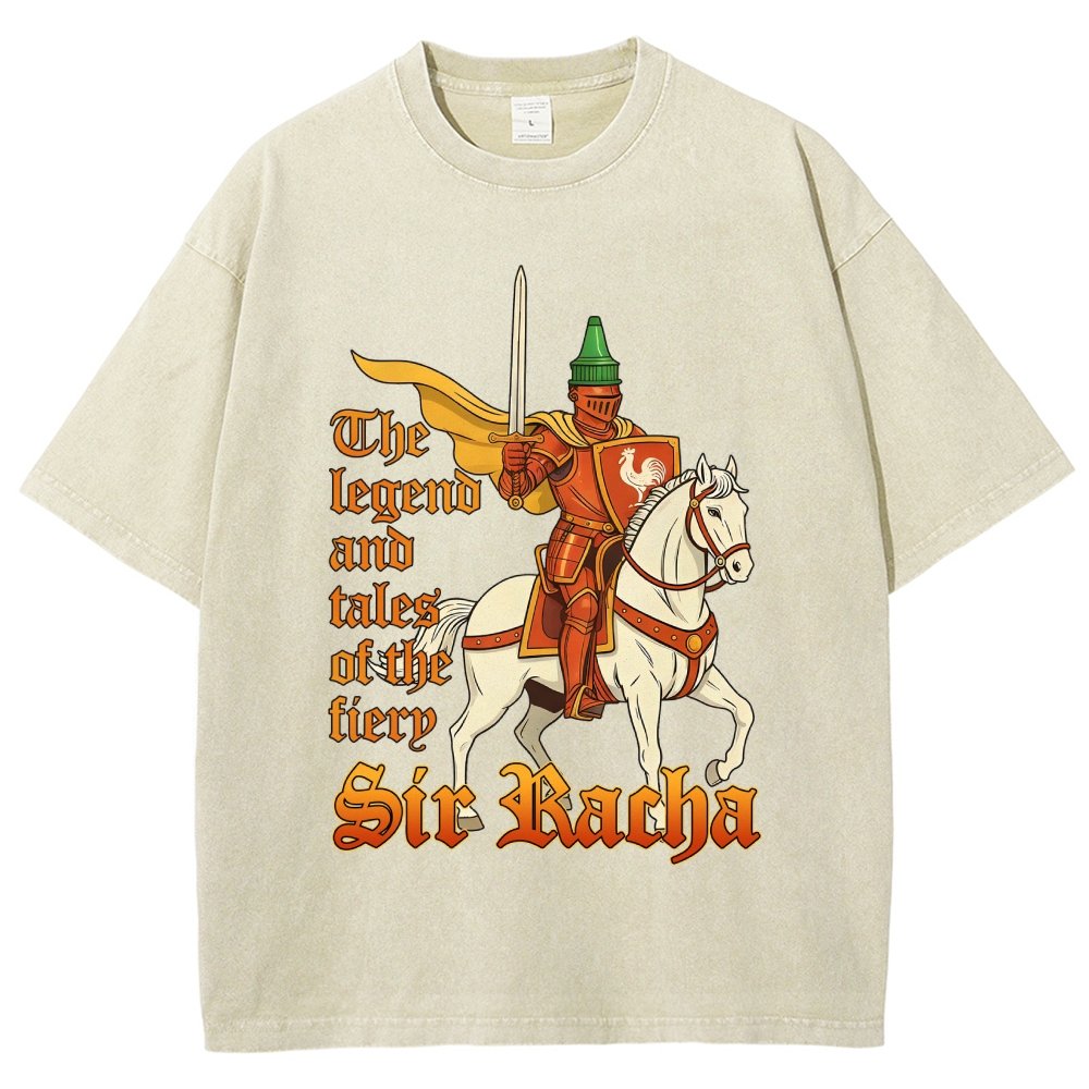 Sir Racha Art Print Vintage Distressed T-shirt