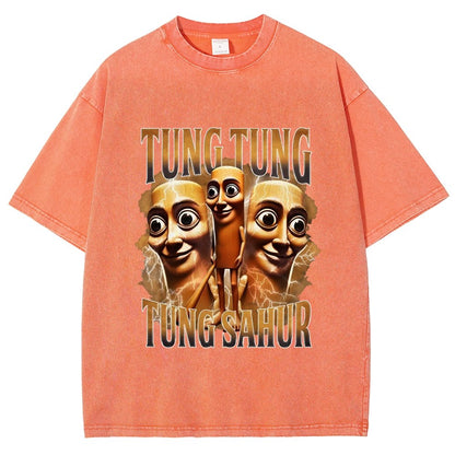 Tung Tung Tung Sahur Funny Vintage Distressed T-shirt