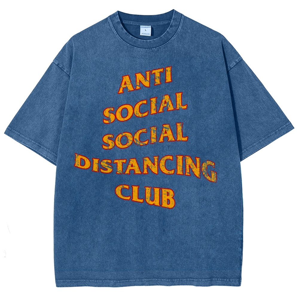 Social Distancing Club Vintage Distressed T-shirt