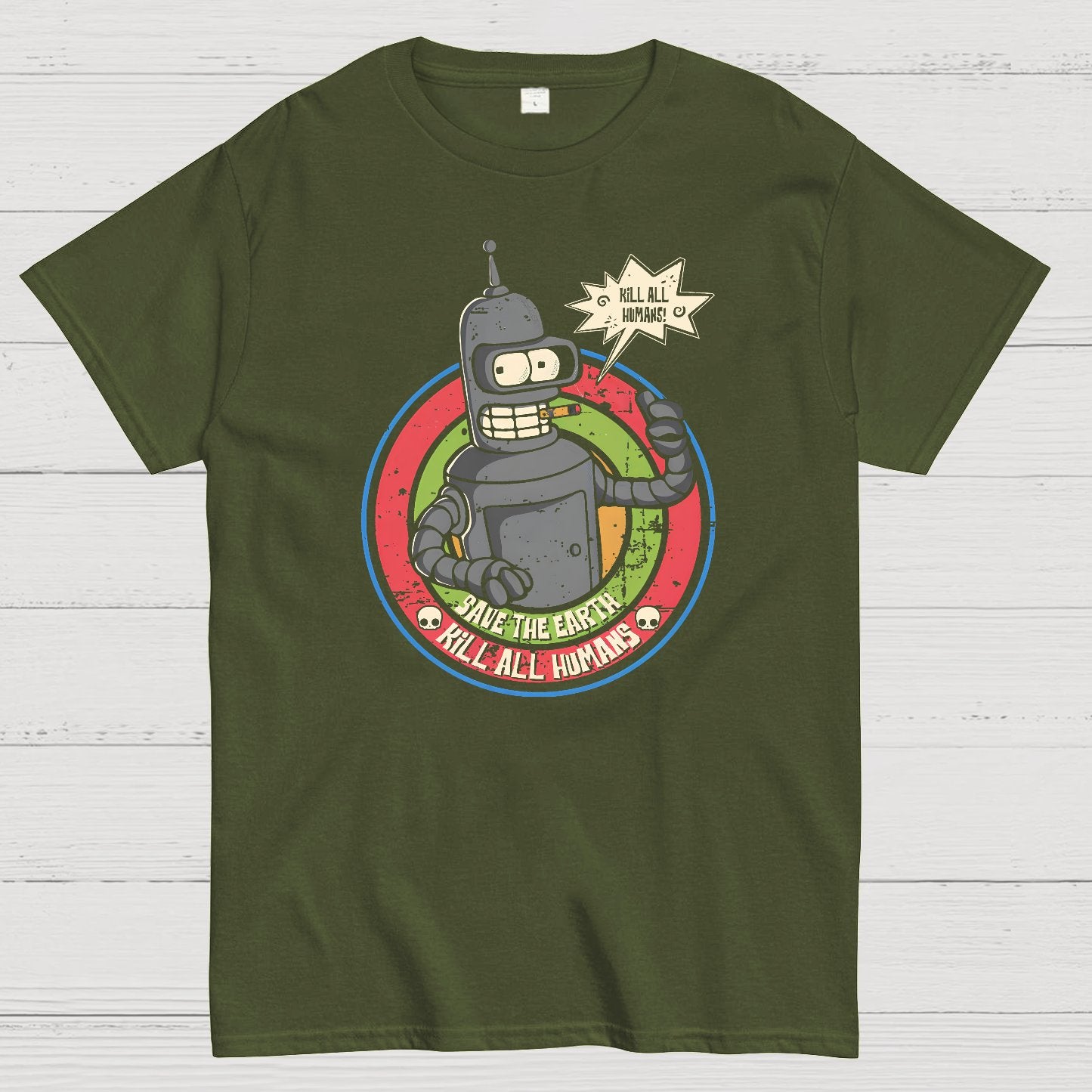 Save The Earth And Kill All Humans Nerdy T-Shirt