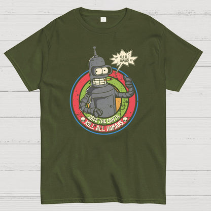 Save The Earth And Kill All Humans Nerdy T-Shirt