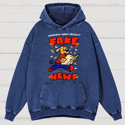Fake News!Sarcasm Vintage Distressed Hoodie