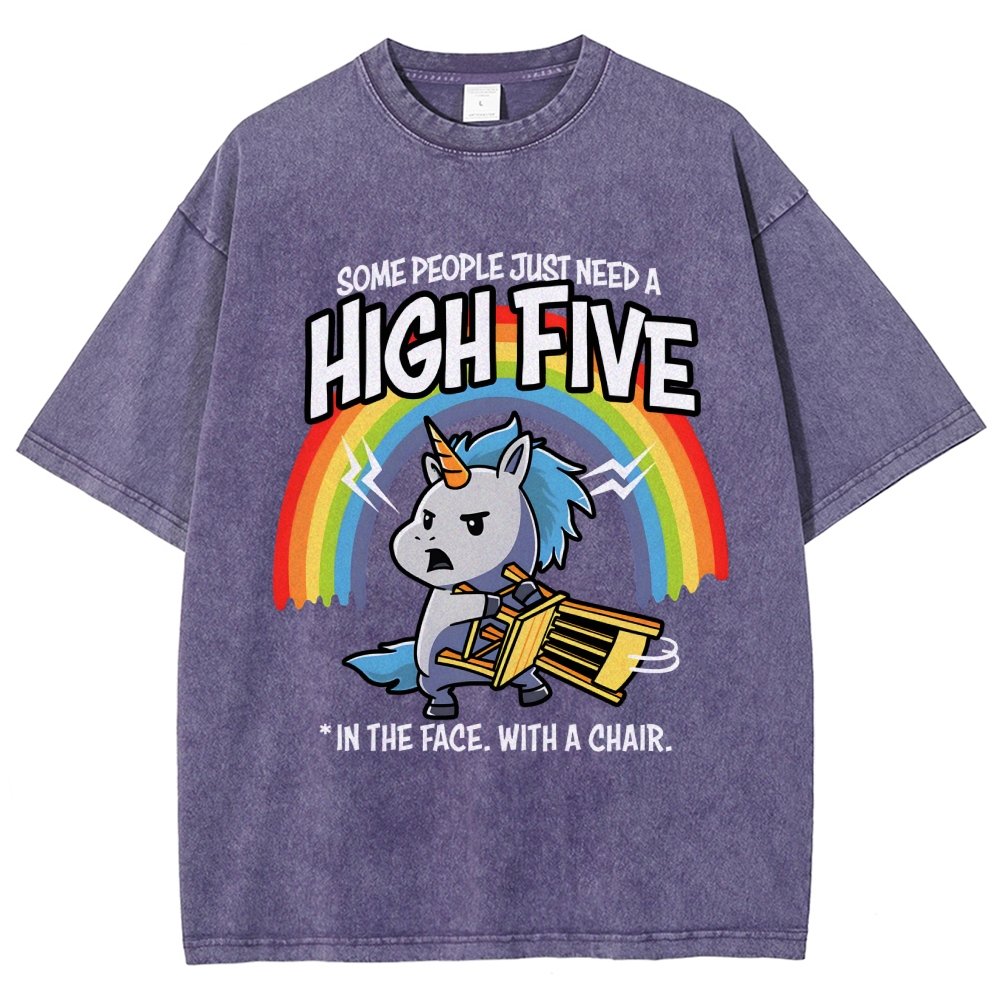 Some People Just Need A High Five Vintage Distressed T-shirt