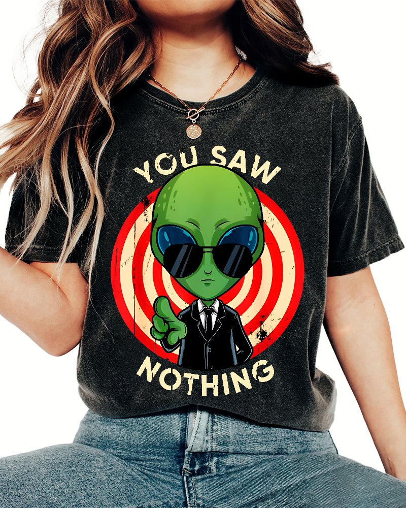 You Saw Nothing! Vintage Distressed T-shirt
