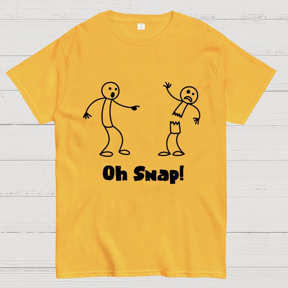 Oh Snap Funny Stick Figure Slogan Saying Geek T-Shirt