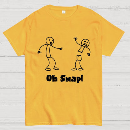 Oh Snap Funny Stick Figure Slogan Saying Geek T-Shirt