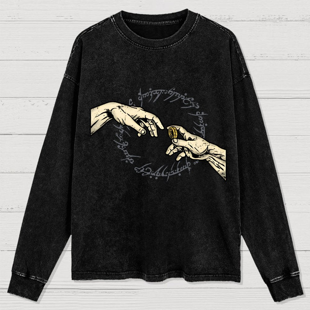 Creation Of The Circle Washed Long Sleeve Tee