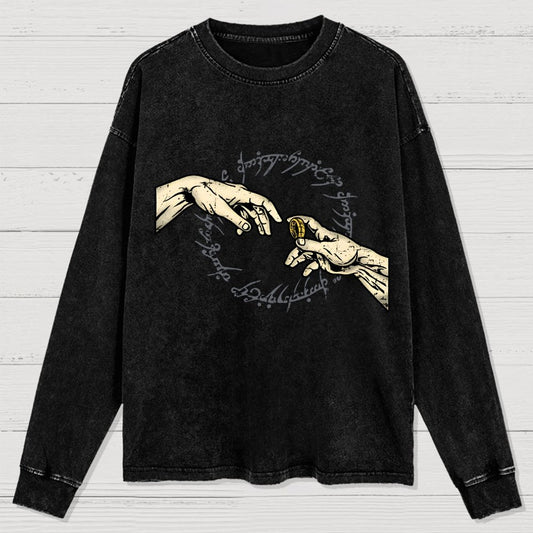 Creation Of The Circle Washed Long Sleeve Tee