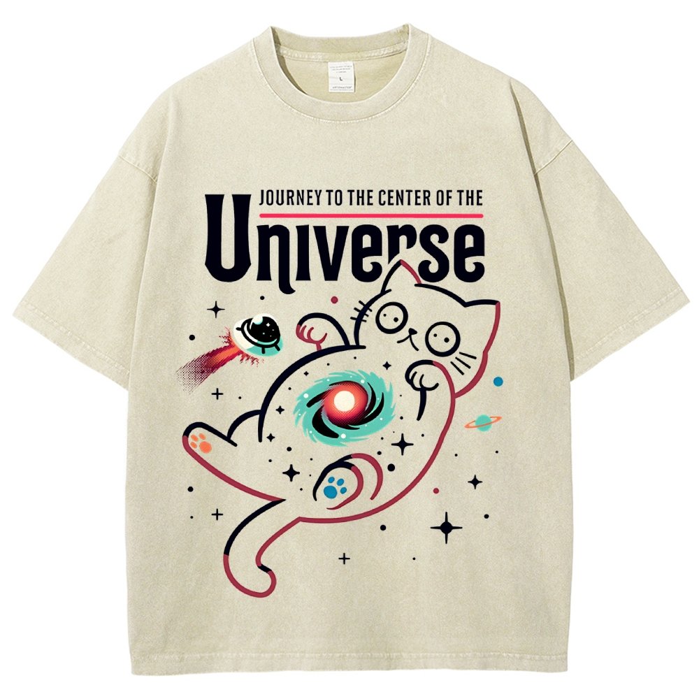 Journey to the Center of the Universe Vintage Distressed T-shirt