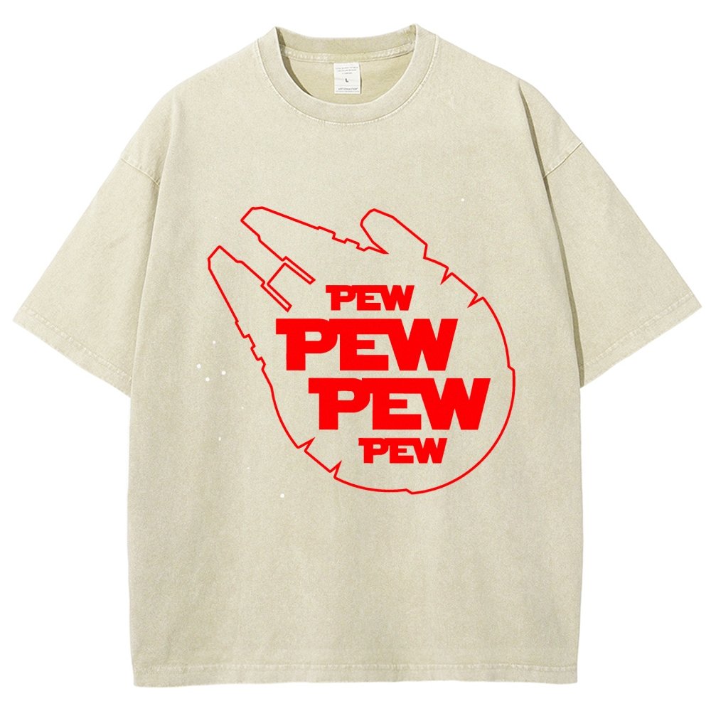 Pew Pew Starship Vintage Distressed T-shirt