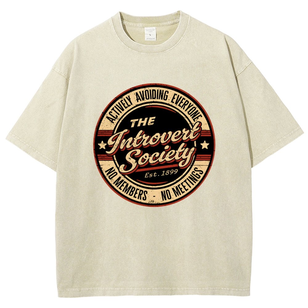 The Introvert Society Vintage Distressed T-shirt