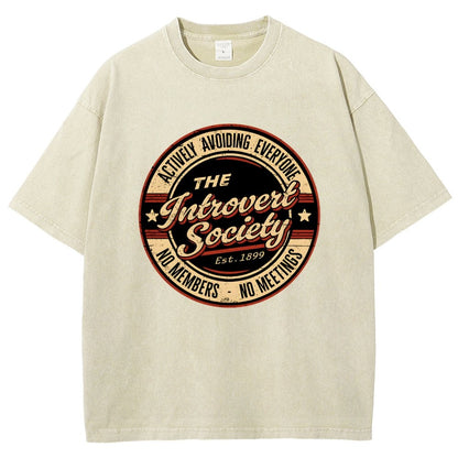 The Introvert Society Vintage Distressed T-shirt