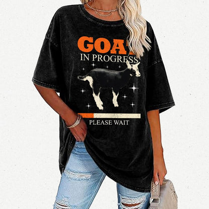 Goat In Progress Vintage Distressed T-shirt