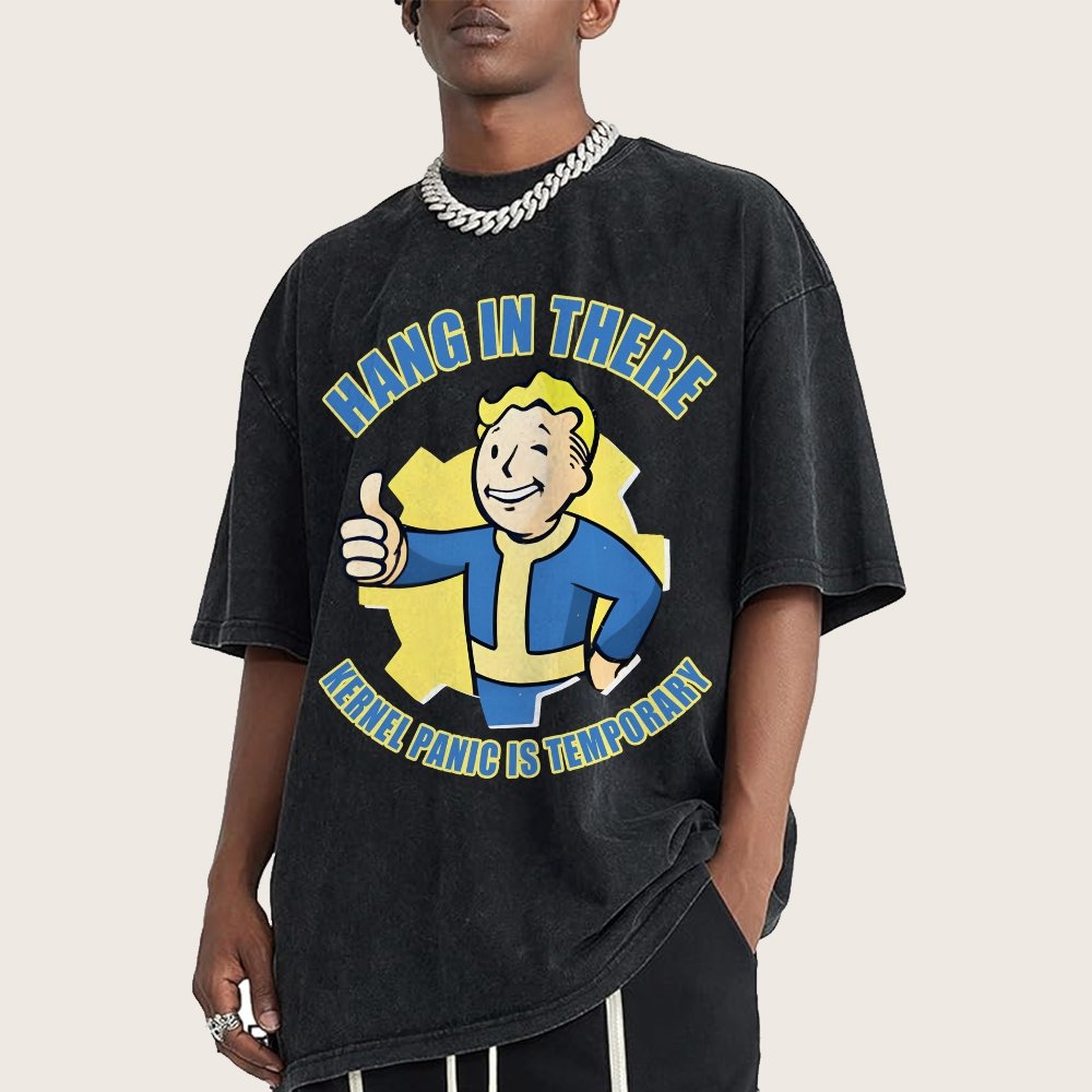 Hang in there - Kernel Panic is temporary Vintage Distressed T-shirt