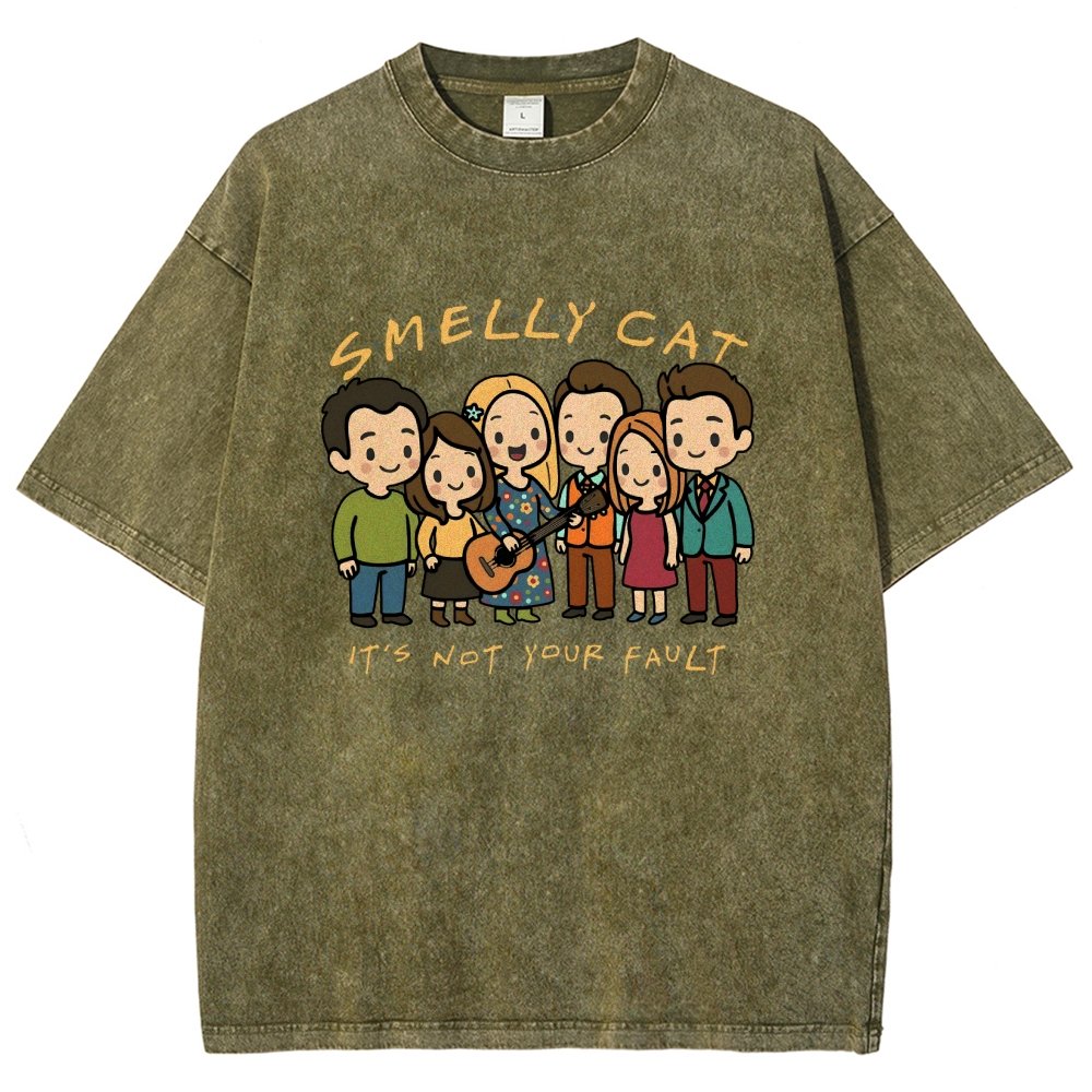 Stinky Feline Vintage Distressed T-shirt