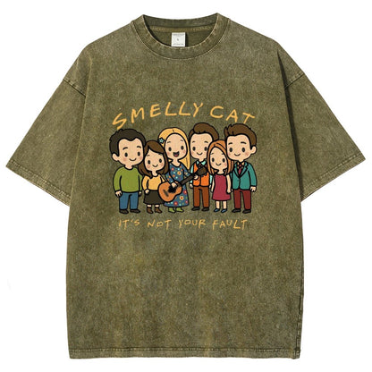 Stinky Feline Vintage Distressed T-shirt