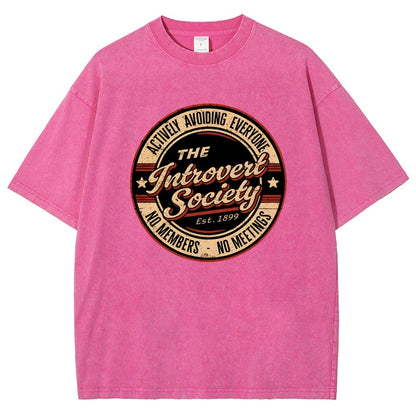 The Introvert Society Vintage Distressed T-shirt