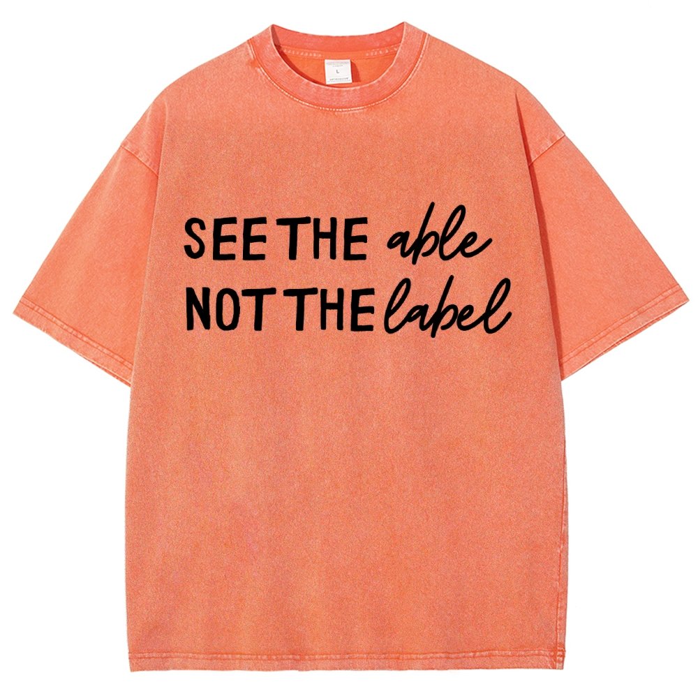 See the Able Not the Label Autism Vintage Distressed T-shirt