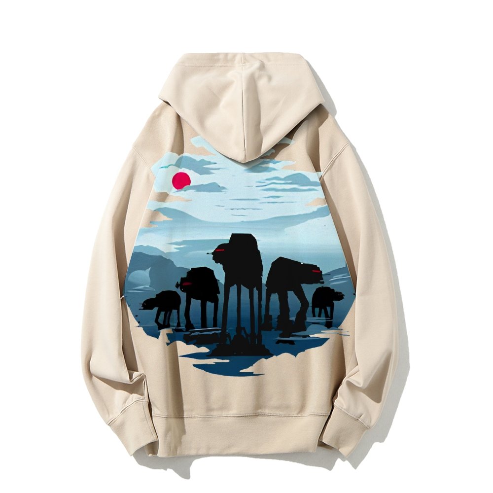 Assault Squad Printed Back Cotton Hoodie