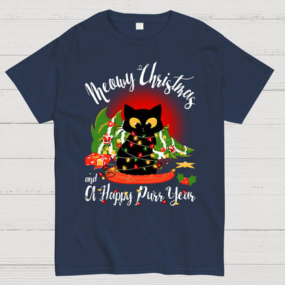 Happy Purr Year Christmas Geek T-Shirt