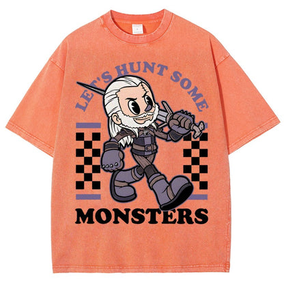 Hunt Some Monsters Vintage Distressed T-shirt