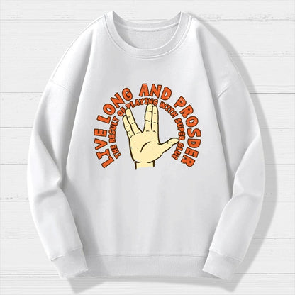 The Result Of Playing With Super Glue Geek Cotton Sweatshirt