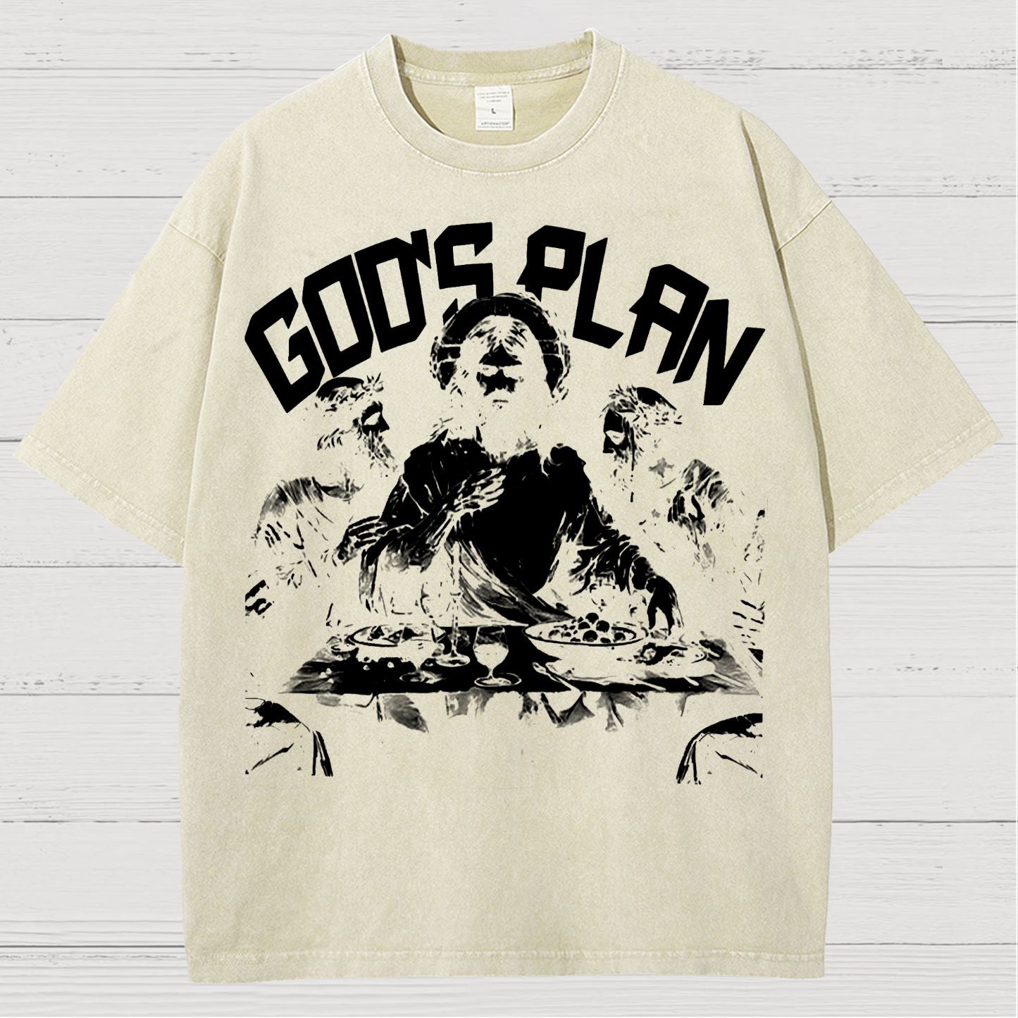 Unisex God's Plan Vintage Distressed T-shirt