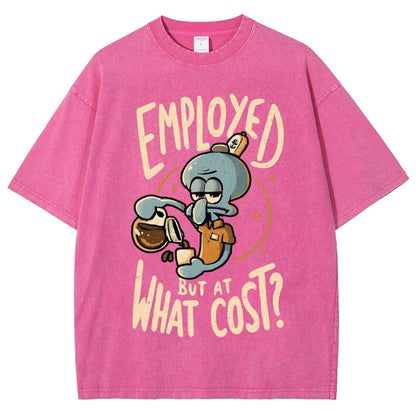 Employed But At What Cost Vintage Distressed T-shirt