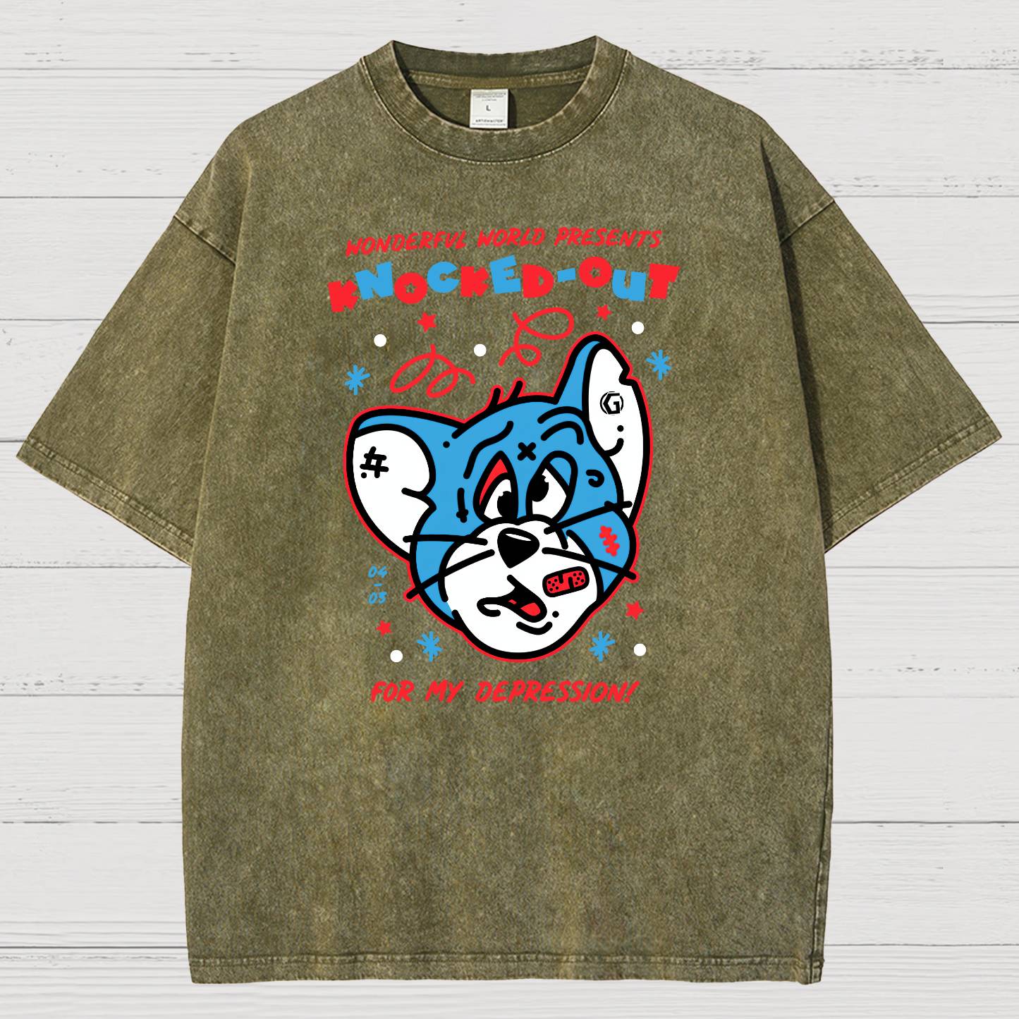 Knocked-Out! Vintage Distressed T-shirt