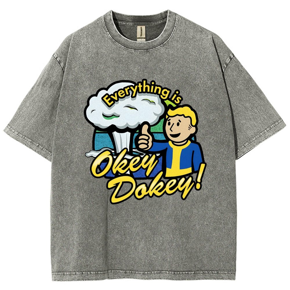 Everything Is Okey-Dokey Vintage Distressed T-shirt