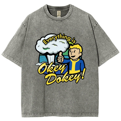 Everything Is Okey-Dokey Vintage Distressed T-shirt