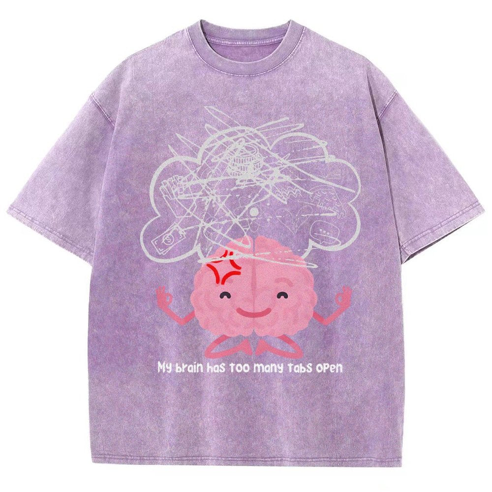 I Have Too Many Tabs Open... In My Brain. Vintage Distressed T-shirt