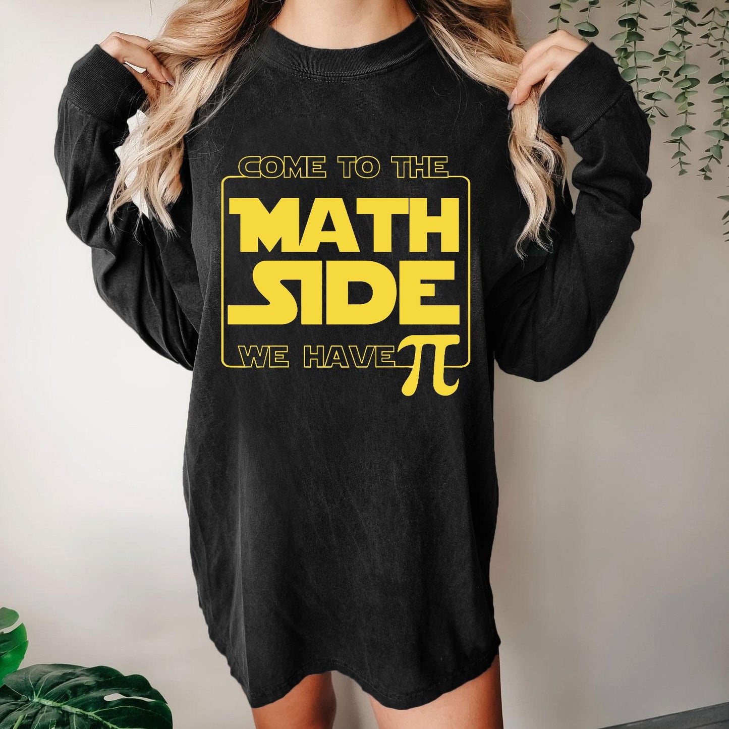 Maths Π Geek Washed Long Sleeve Tee