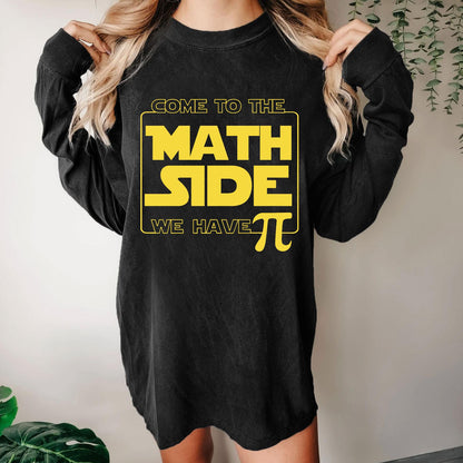 Maths Π Geek Washed Long Sleeve Tee