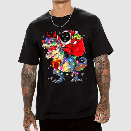 Cat Christmas Geek T-Shirt