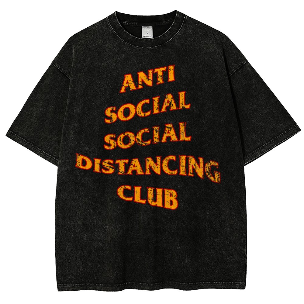 Social Distancing Club Vintage Distressed T-shirt