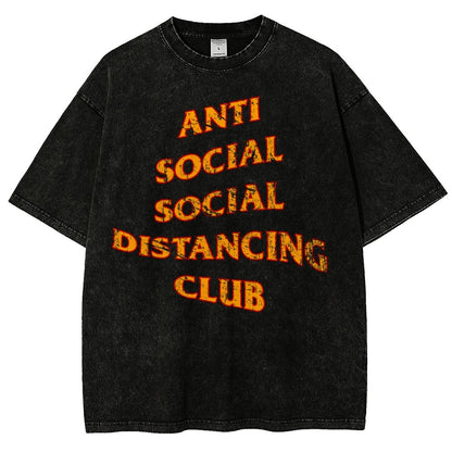 Social Distancing Club Vintage Distressed T-shirt