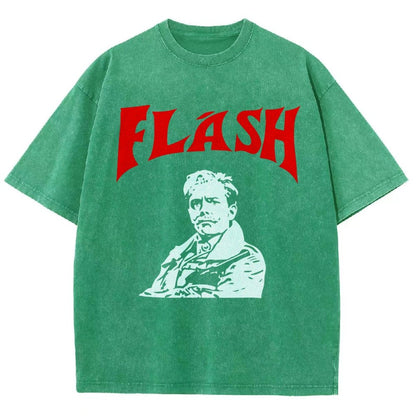 Mister Flashy Flash Spoof Ringer Vintage Distressed T-shirt