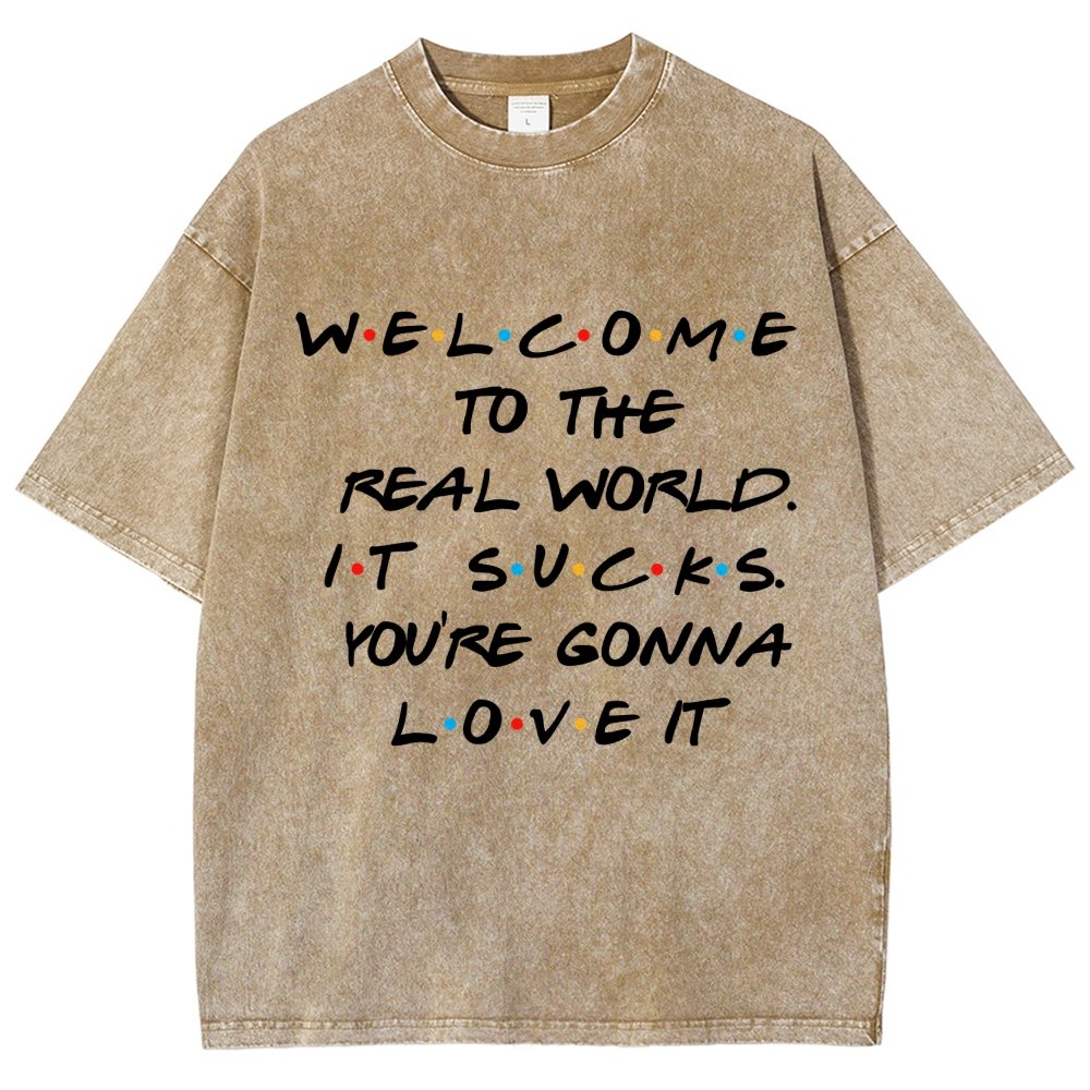 Welcome To The Real World Vintage Distressed T-shirt