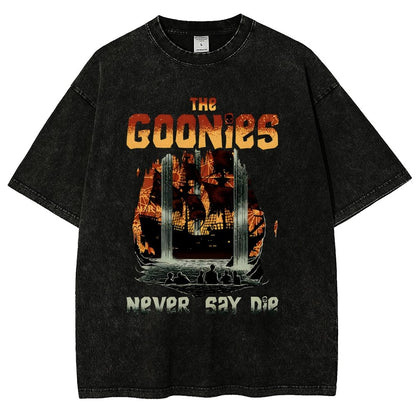 Never Say Die Vintage Distressed T-shirt