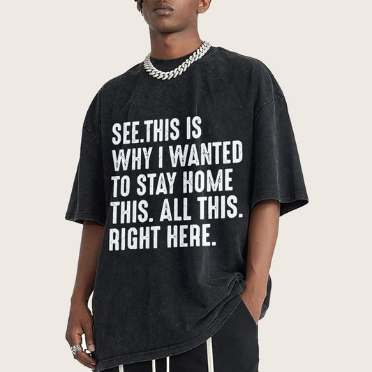 Stay Home Vintage Distressed T-shirt