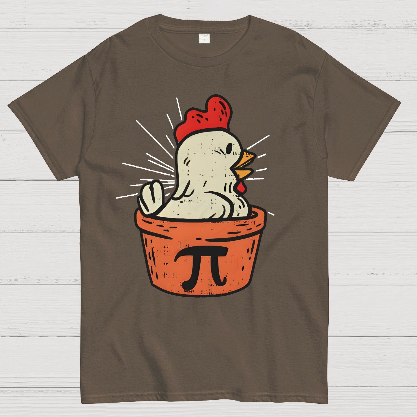Funny Chicken Pot Pi Geek T-Shirt