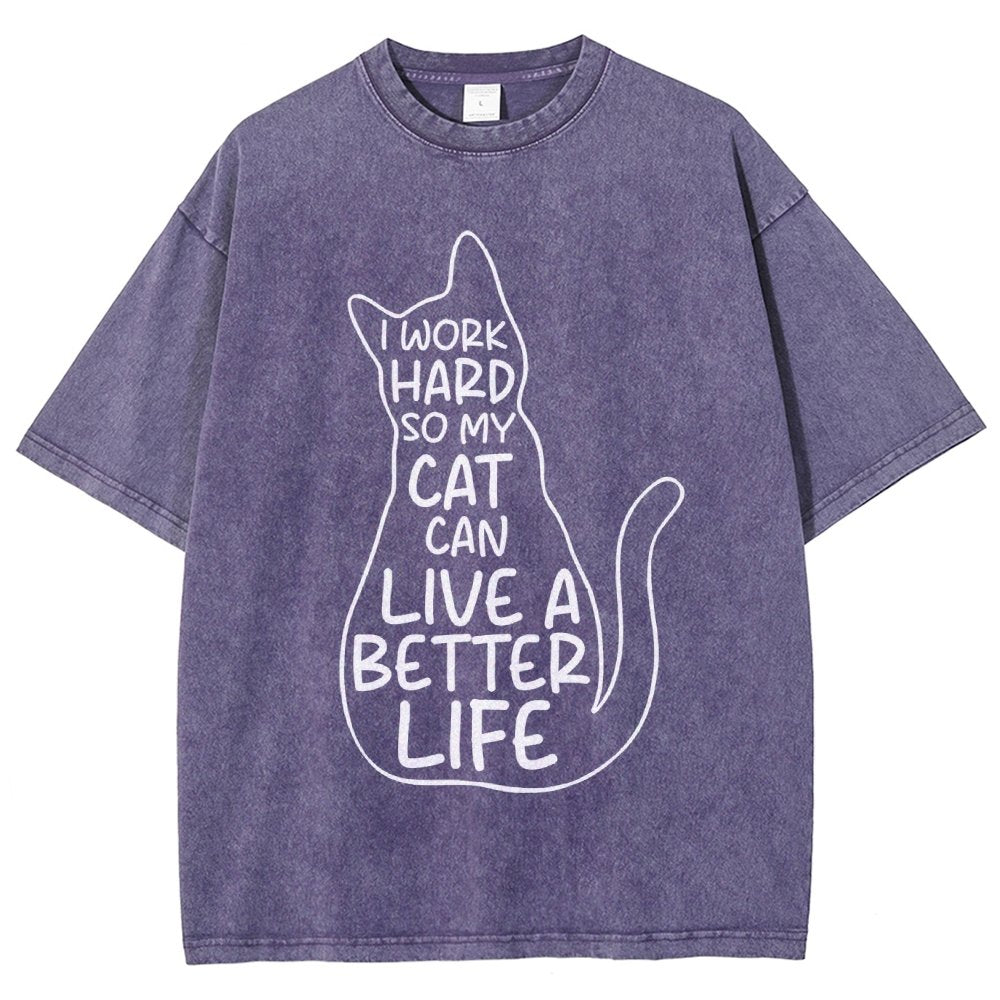 Work hard Vintage Distressed T-shirt