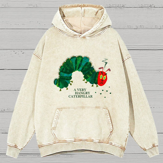 A Very Hangry Caterpillar Vintage Distressed Hoodie