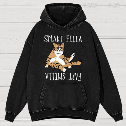Funny Cat Vintage Distressed Hoodie