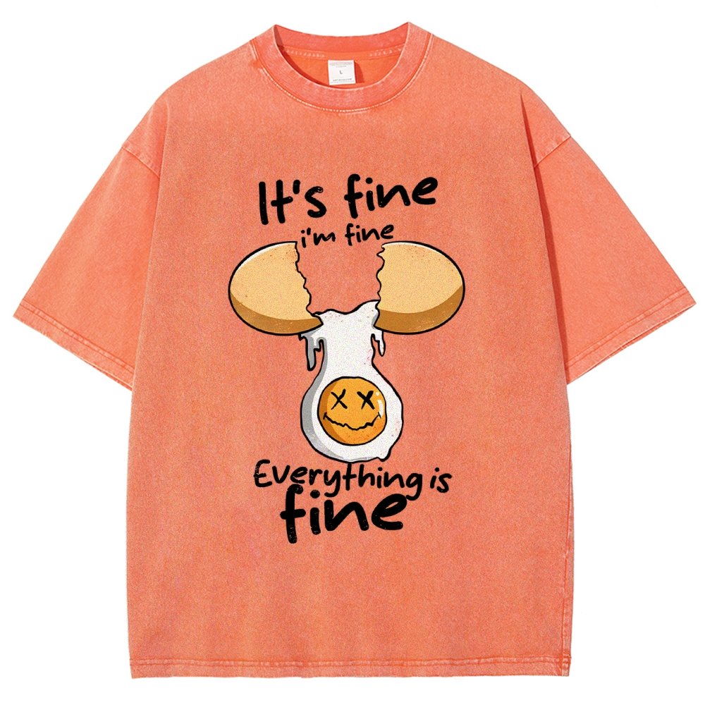 Everything is fine Vintage Distressed T-shirt