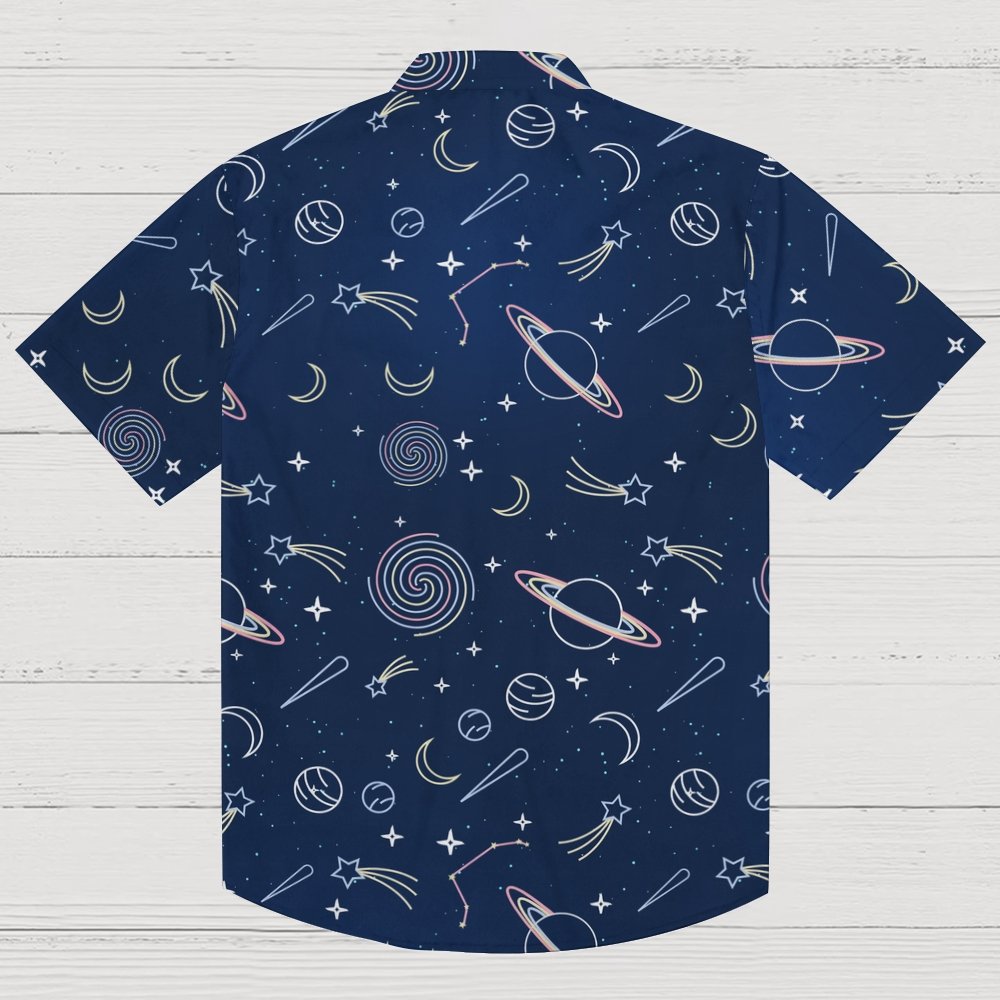 Space Planet Stick Figure Geeky Shirt