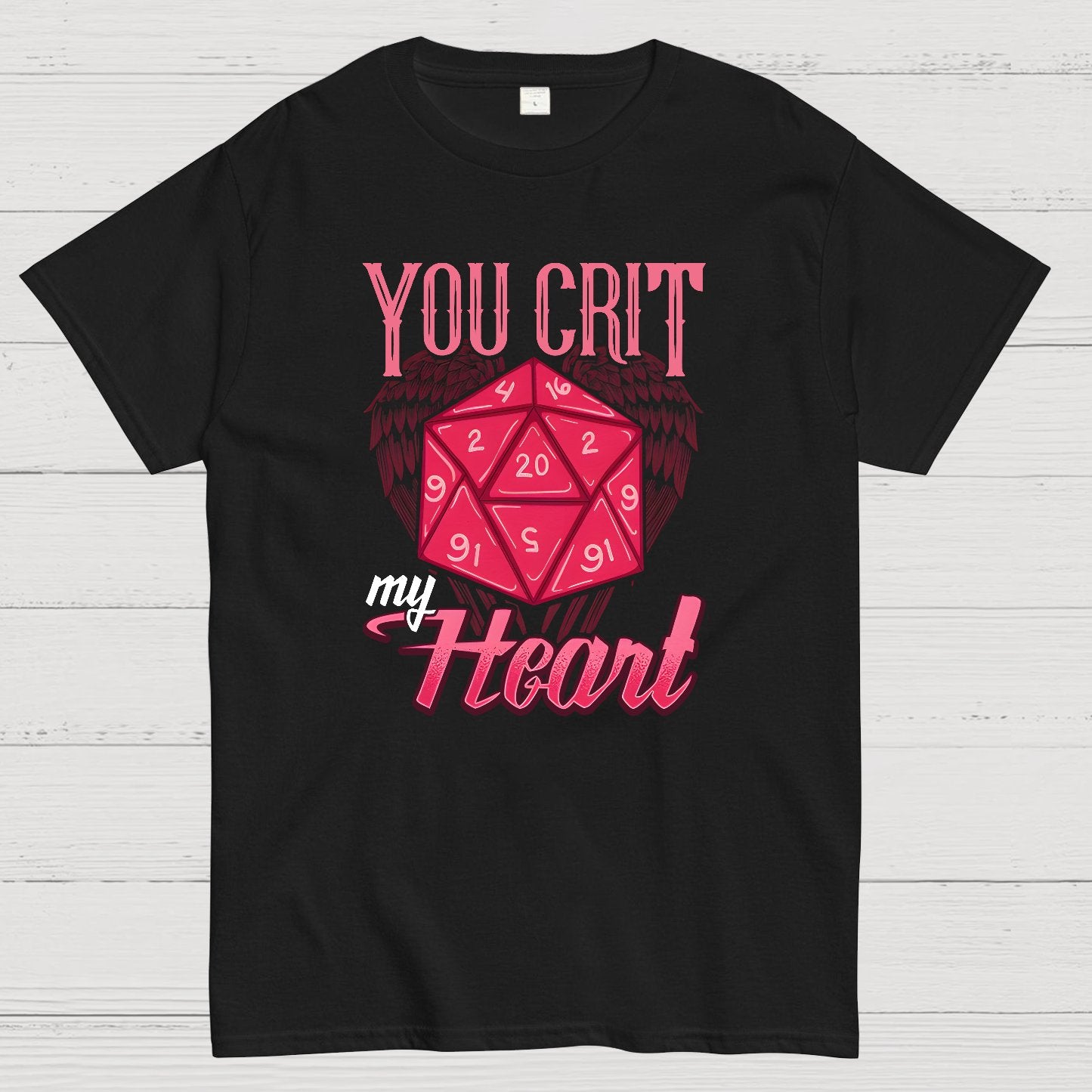 You Crit My Heart Fun Board Game Valentine's Day Nerd T-Shirt